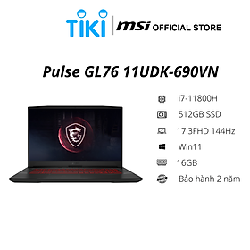 Mua Laptop MSI Gaming Pulse GL76 11UDK 690VN (i7-11800H | 16GB | 512GB | RTX3050 Ti 4GB | 17.3 inch FHD 144Hz | Win 11 | Titanium Gray) - Hàng Chính Hãng