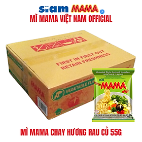 THÙNG 30 GÓI - MÌ MAMA CHAY HƯƠNG RAU CỦ 60G