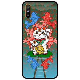 Ốp lưng dành cho Xiaomi Redmi 9A mẫu Mèo Và Cá Chép