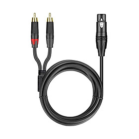 XLR to Dual  HiFi Stereo Audio Connection Shielded for Recorders Male 0