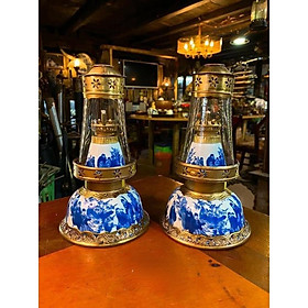 Mua Đèn thờ cúng  sử dụng dầu đốt  kết hợp giữa đồng và sứ  do nghệ nhân làm hoàn toàn thủ công