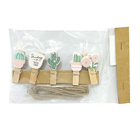 Kẹp Gỗ Hình Nhỏ 9 - Mẫu 13 - Hình Cây Xương Rồng