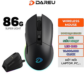 Mua Chuột không dây Gaming Dareu EM901 Black - Wireless (pin sạc trong) Hàng Chính Hãng