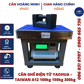 Cân điện tử ghế ngồi inox YAOHUA (Taiwan) A12 100kg, 150kg, 200kg, 300kg (cân điện tử tích điện) [ CÂN HOÀNG MINH PHÁT