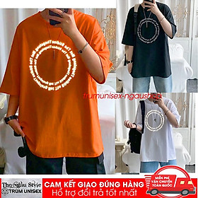 Áo thun Phản quang Stee nam tay lỡ unisex form rộng In phản quang Chữ Vòng Tròn chất vải cotton 100% aothununisex