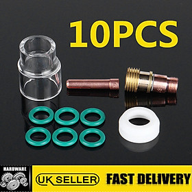 1.6mm 1/16'' T IG W elding T orch Stubby Lens #12 P yrex Kit For WP-17/18