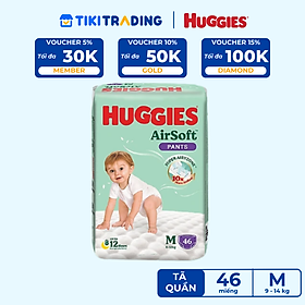 Tã quần Huggies Airsoft size M gói 46 miếng