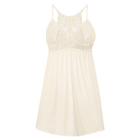 Váy ngủ, đầm ngủ 2 dây CoreleV phối ren cao cấp sexy N040A