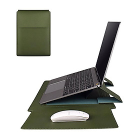 Đa Năng Đựng Laptop Cho Macbook Air Pro Da PU 13/14 Inch Bao Túi Đựng Laptop Có Chân Đế Chuột miếng Lót - 13.3 inch
