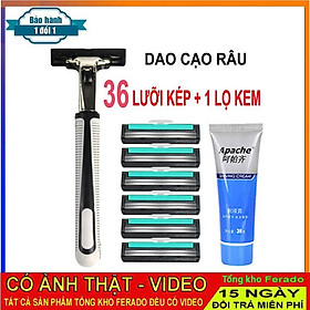 Dao cạo râu 36 lưỡi kép - Tặng kèm tuyp kem tạo bọt