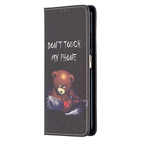 Bao da điện thoại nắp lật in hoa văn dạng ví đựng thẻ có thể đứng cho Samsung Galaxy A32 4G A42 A52 A72 5G