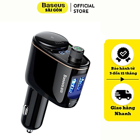 Mua Bộ tẩu sạc trên xe hơi Baseus Locomotive Bluetooth MP3 Vehicle Charger S06- Hàng chính hãng