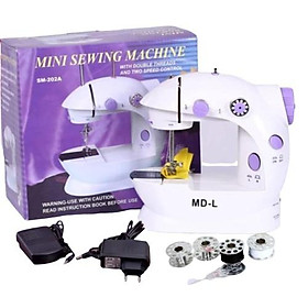 Mua Máy May Mini Gia Đình CMD 202A Có Đèn Led và BÀN ĐẠP CHÂN (Full Phụ Kiện)