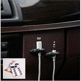 Set 8 kẹp đa năng trên xe ô tô, trong nhà, kẹp dây điện thoại, giữ cố định dây tiện ích