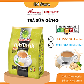 Trà Sữa Vị Gừng Aik Cheong Teh Tarik Halia 4 In 1 (15 Gói x 40g)