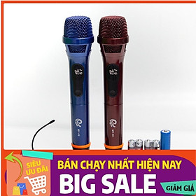Mua Bộ Micro Karaoke không dây MV08 (2 MIC) Công nghệ mới 2021 lời nhẹ hút âm tốt thiết kế đẹp Loa kéo - Bảo hành 12 Tháng
