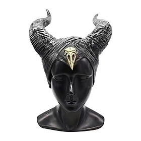 Mũ đội đầu sừng Tiên hắc ám Maleficent sừng dài 23cm hóa trang Halloween cho trẻ em và người lớn