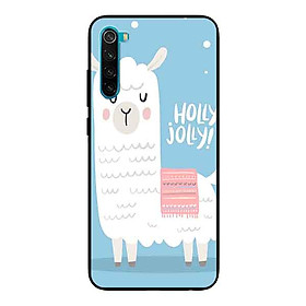 Ốp Lưng in cho Xiaomi Redmi Note 8 Mẫu Cừu Nền Xanh - Hàng Chính Hãng