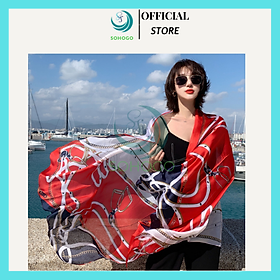 [VIDEO]- Khăn choàng cổ đi biển dáng dài, khăn lụa cao cấp đa năng 180cmx90cm- Quà tặng cho phái đẹp- CHỌN MẪU