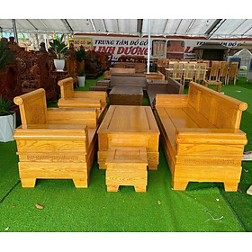 Bộ bàn ghế sofa phòng khách gỗ sồi Mẫu hàng chuẩn xuất khẩu,bộ ph#áo đối gỗ sồi S34 (FREESHIP 80 KM )
