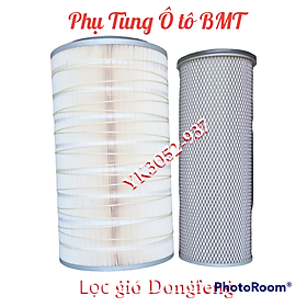 Lọc gió động cơ xe tải, ben Dongfeng, Shacman,  faw, auman. Mã lọc YK3052-937-F. KT 30*52 bằng sắt 2 lớp đáy bằng.