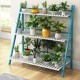 Mua Kệ Hoa Trang trí cây cảnh 100cm tiện lợi đa năng - Kệ cây cảnh Gỗ Tre bền đẹp cao cấp Decor Ban công phòng khách MGK036 Giao màu ngẫu nhiên