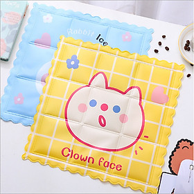 Mua Nệm nước mát đa năng 35x35cm  giao mẫu ngẫu nhiên+ Tặng kèm hình dán nam châm hình thú