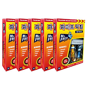 Combo 5 hộp 10 gói bột thông tắc làm sạch đường ống Hàn Quốc (100g/gói)