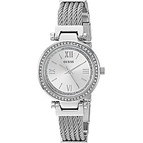 GUESS Women's Stainless Steel Casual Wire Bangle Bracelet Watch
