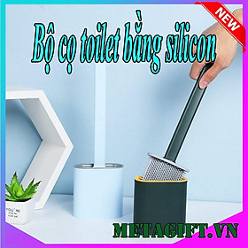 Mua Chổi cọ toilet  cây chà cọ bồn cầu toilet rửa nhà vệ sinh bằng silicon kèm hộp đựng