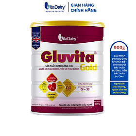 Sữa bột Gluvita Gold 900g giúp kiểm soát đường huyết, tăng cường sức khỏe tim mạch, bảo vệ thị lực - VitaDairy