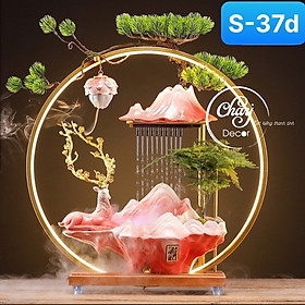 Mua Thác Nước Phong Thủy  Đài Thưởng Trầm Phun Nước Hươu Tài Lộc  Phú Quý Kèm Đèn Led Cao Cấp Hàng Loại I