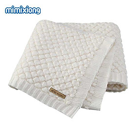 Chăn Cho Bé Sơ Sinh Cotton Dệt Kim Đầm Bọc Chăn Mềm Mại Cho Trẻ Sơ Sinh Bé Trai Bé Gái Xe Đẩy Chăn Ga Gối Ngủ Giường Cũi Chăn 100*80cm - one