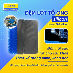 Đệm ngồi 3d thoáng khí lót mông chống đau mỏi silicon cao cấp 2 lớp lót ghế ngồi văn phòng