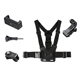 Chest Mount Harness Strap Holder with Phone Clip for Mobile Phones