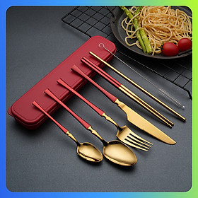 Mua Bộ Đũa Muỗng Thìa Dao Nĩa Ống Hút Inox 6 Món Tặng Cọ Rửa Ống Hút Mang Cơm Văn Phòng  Du Lịch Nhỏ Gọn