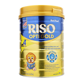 NutiFood RISO OPTI GOLD 4 Lon 900g Cho Trẻ Từ 2 Tuổi Trở Lên