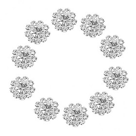 4x Assorted Crystal Rhinestone Pearl Buttons Flatback Scrapbooking Embellishments