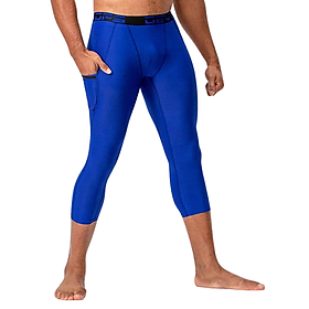 Quần legging thể thao nam lửng Devops có túi tập gym bó cơ sát ôm đùi cạp cao lưng thun đá bóng yoga