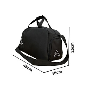 Túi trống thể thao TROY HUNTER họa tiết pickleball có ngăn đựng giày, chất vải bố chống thấm, size 45 x 25 x 18cm