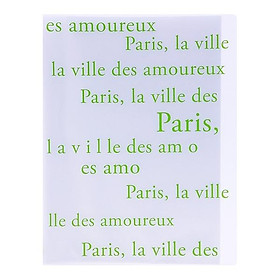 Bìa 20 Lá Trong Mờ - Thiết Kế Kiểu Paris Double A CH19312-EN - Xanh Lá 3