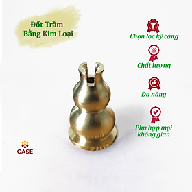 Mua Đế đốt nhang khoanh  đế đốt trầm hương hồ lô đồng nguyên khối KL05