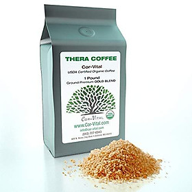 *The Real Deal* Cor-Vital 1 LB Organic Enema Coffee Best for Coffee Enema Colon Cleanse and Detox 100% Organic Green Coffee Beans Ground w/Free Detox Recipe - Gold Roast - Gerson Approved
