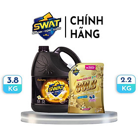 Combo 1 can nước giặt xả SWAT Luxury 3.8kg + 1 túi nước giặt xả SWAT Gold