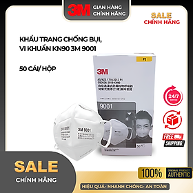  ( 10 cái) Khẩu Trang 3M 9001 Lọc 90% Bụi Mịn PM2.5 & Khí Thải Chuẩn N90 