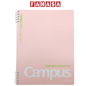 Sổ Lò Xo Kusumi B5 - Kẻ Ngang - 160 Trang 70gsm - Campus RN-B5L160KU-PE - Màu Hồng