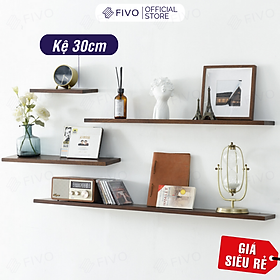 Kệ Treo Tường Trang Trí Gỗ MDF 17mm Chống Ẩm FIVO FB41 Màu Gỗ, Màu Nâu, Đơn Giản Tinh Tế Dễ Dàng Gắn Tường - Hàng Chính Hãng