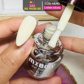 Sơn Gel Lẻ Mxbon Màu Trắng Sữa 15ml Làm Nail, Đậm Đặc, Siêu Mướt, Lên Màu Chuẩn, Bóng Bền Đến 45 Ngày Nail Phương Miu Nữ Women