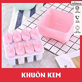 Mua Khuôn Kem 8 Ngăn Có Hộp   Khay Làm Kem Que  Đổ Thạch  Pudding Hoa Quả Chất Liệu Nhựa PP An Toàn Dễ Sử Dụng Giao Màu Ngẫu Nhiên