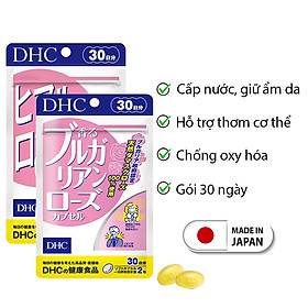 Combo LUÔN LUÔN TƯƠI MỚI DHC Nhật Bản (Viên cấp nước và viên hoa hồng thơm cơ thể ) thực phẩm chức năng làm đẹp da, chống oxy hóa, cơ thể thơm mát gói 30 ngày JN-DHC-CB5